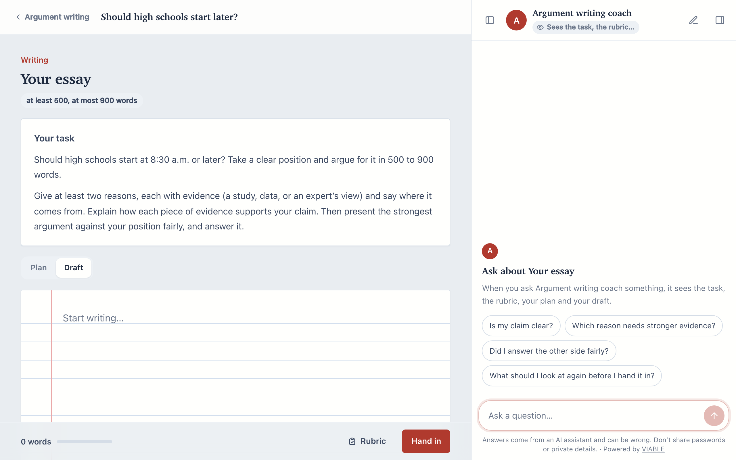 Should high schools start later?, as a learner sees it in this example